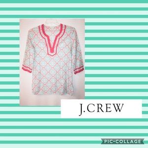 J Crew Caftan Tunic Print Top Sz M 🌺
